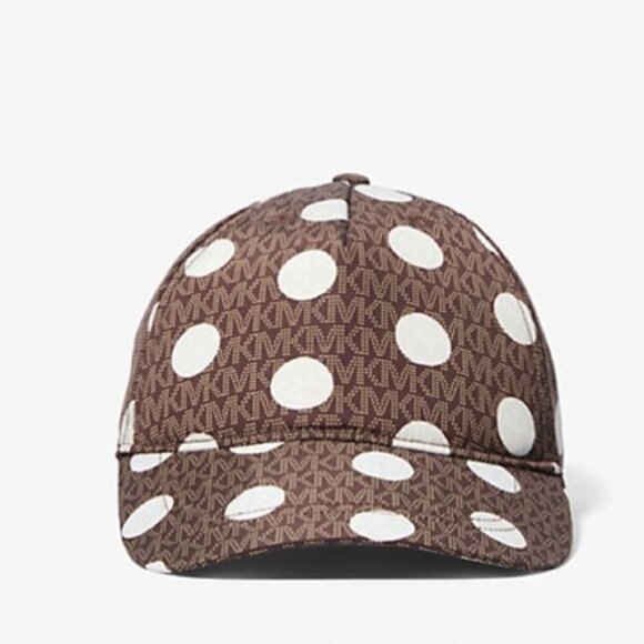 Michael Kors Polka Dot Signature Logo Baseball Hat - Picture 1 of 3